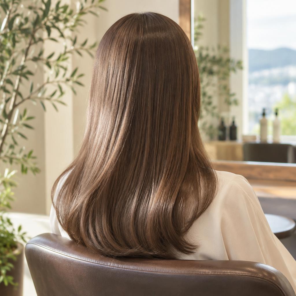 広がり・パサつきに悩む髪に、うるおいと艶を。各務原の髪に優しい美容室「GOAT hair」で、自然な美しさをあなたらしく。