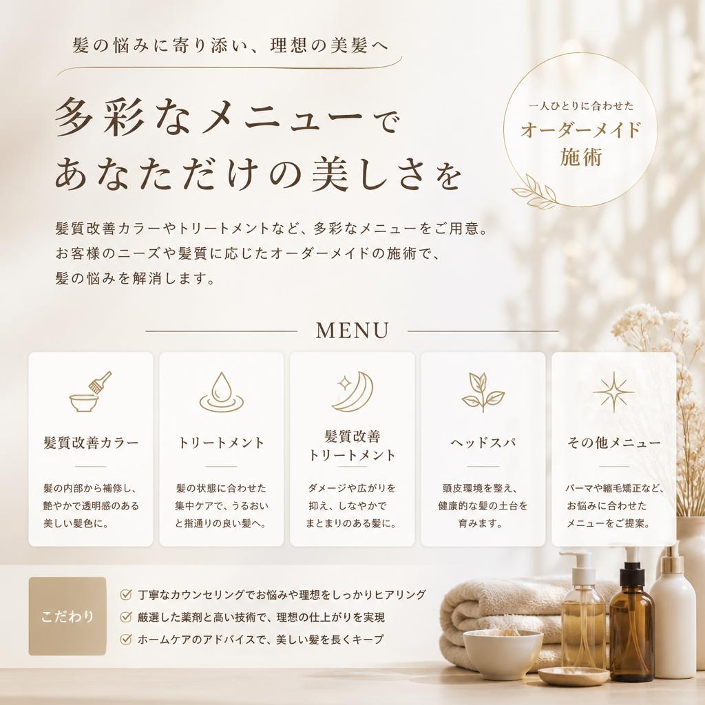 3. おすすめの施術メニュー