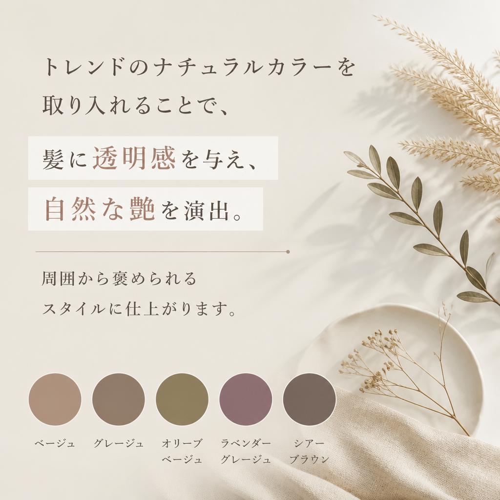 ナチュラルカラーで賢く魅力的に
