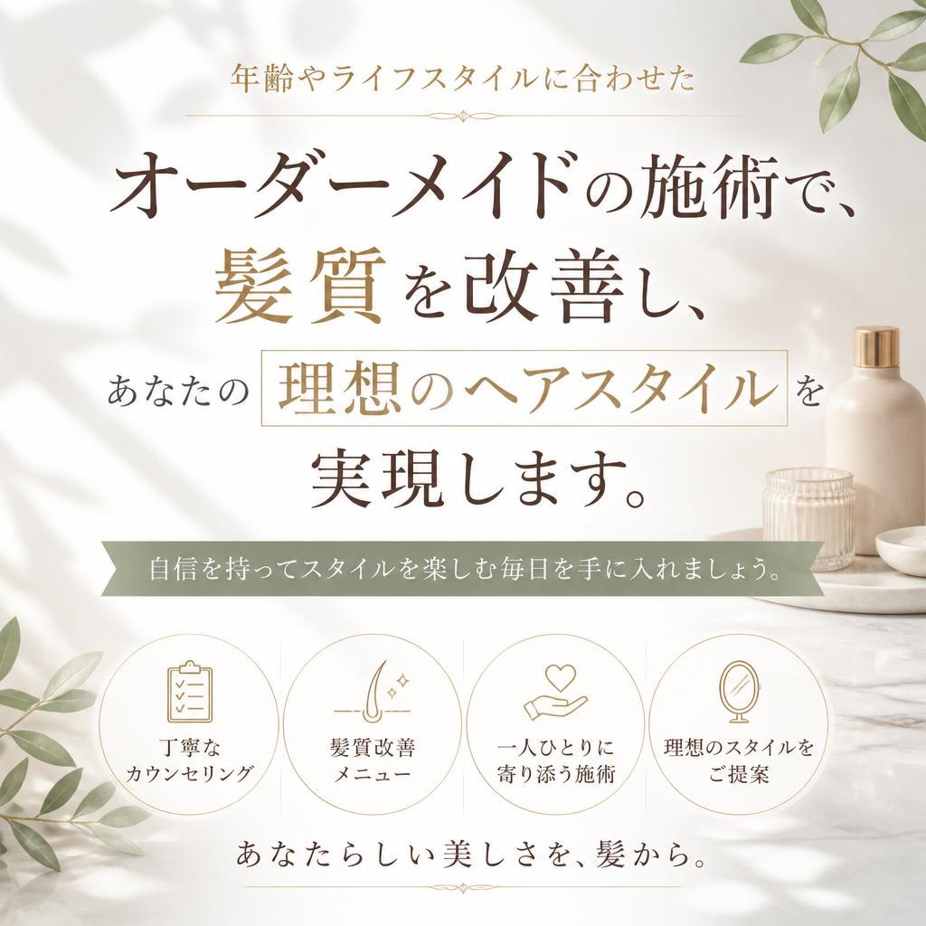 髪質改善で理想のヘアスタイルを実現