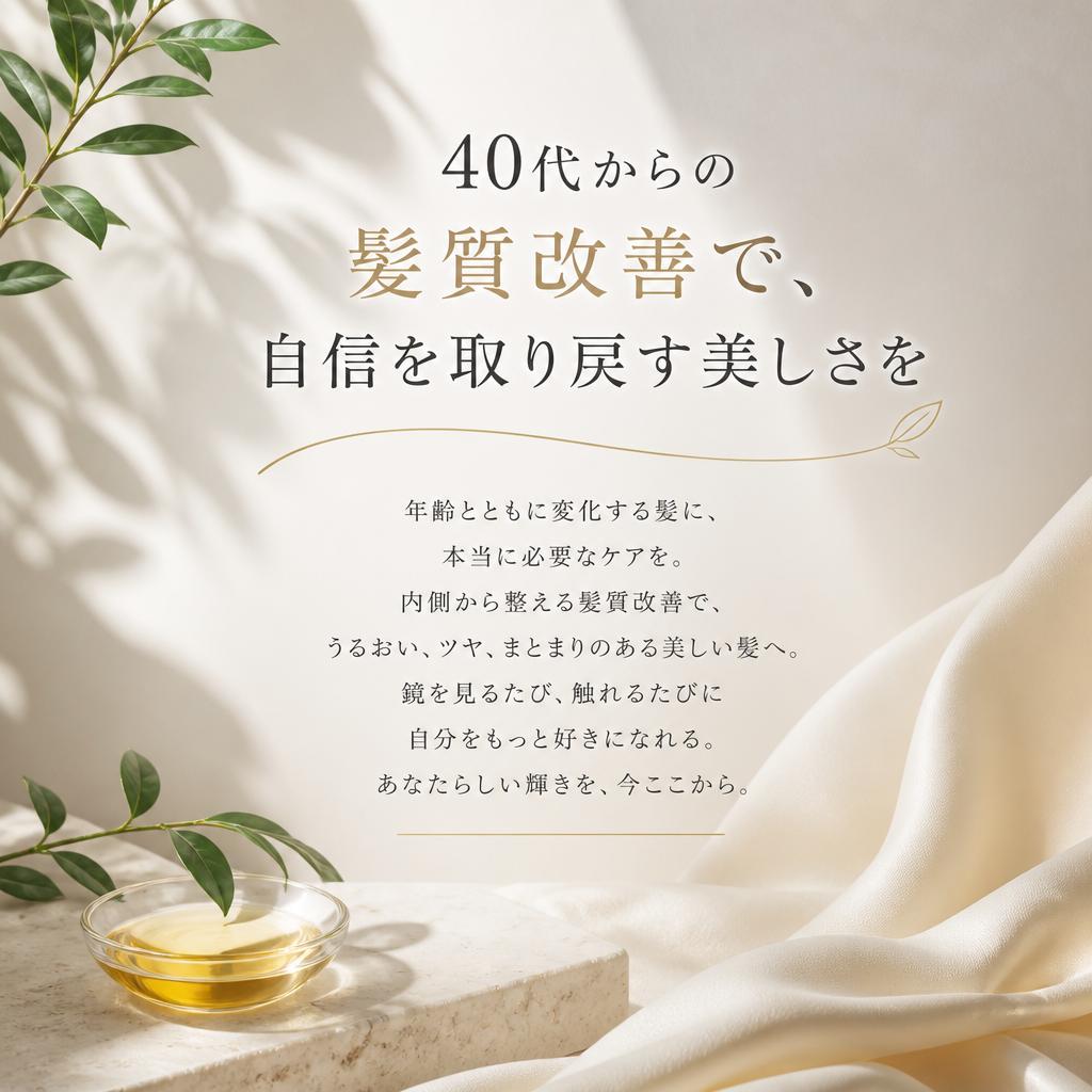40代からの髪質改善で、自信を取り戻す美しさを