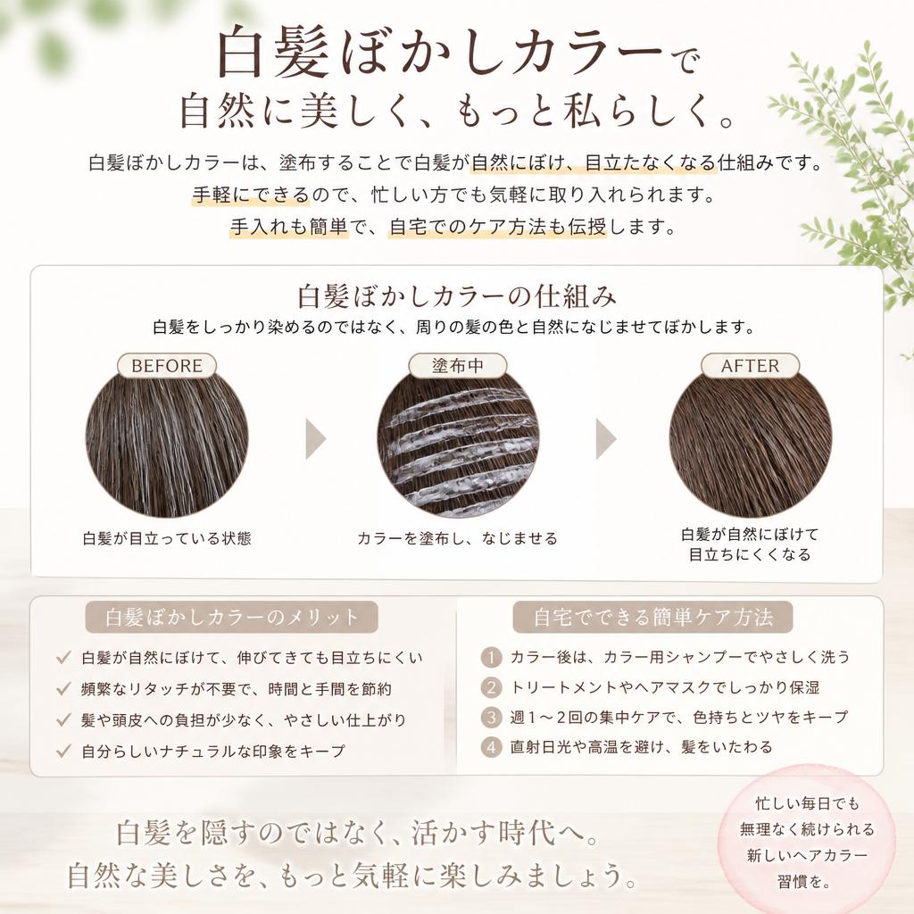 簡単！白髪隠しの仕組み