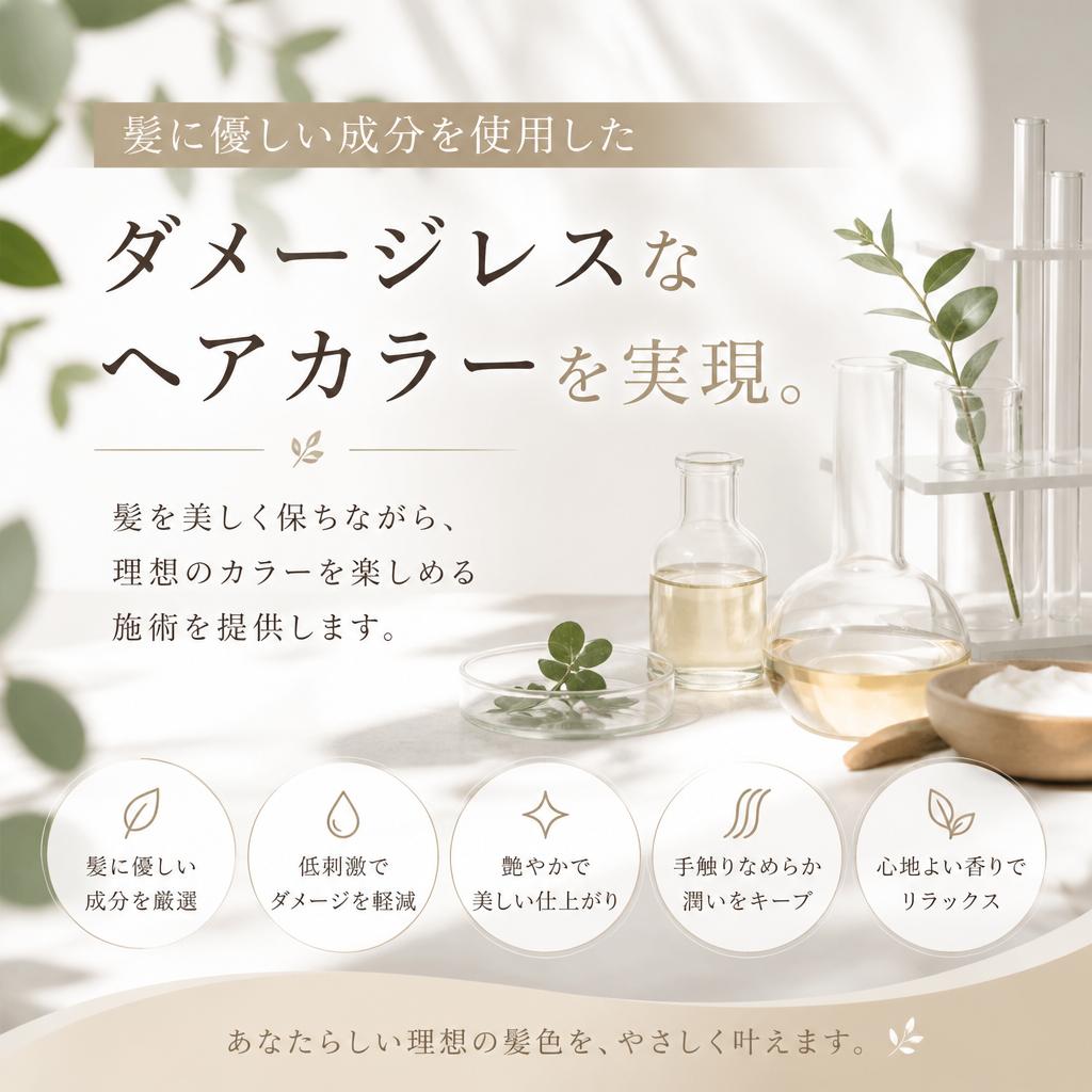 ダメージレスなヘアカラー
