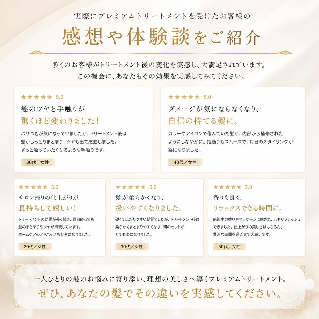 お客様の声：実績と満足度