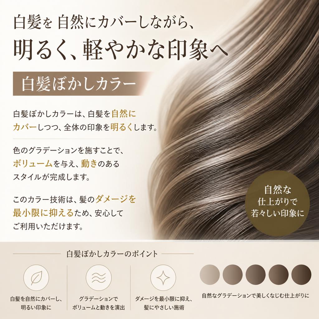 白髪ぼかしカラーの魅力