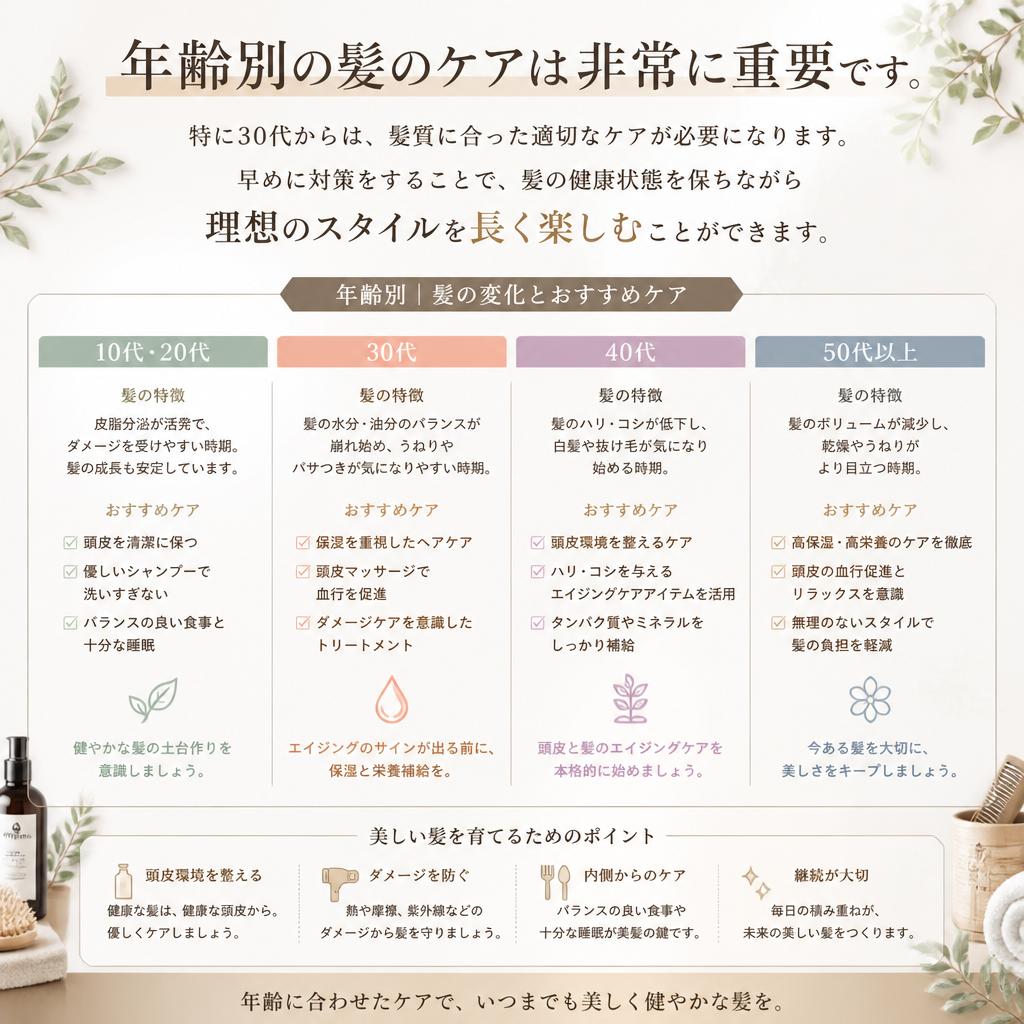 4. 30代からのヘアケアは早めの対策がカギ