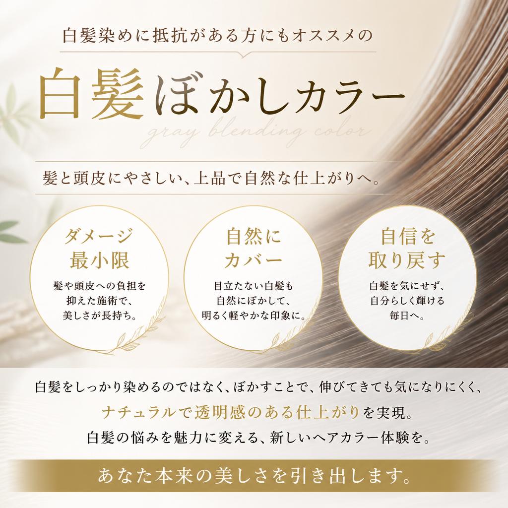 白髪ぼかしカラーの新しいアプローチ
