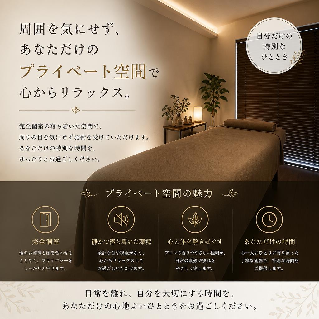 プライベート空間でのリラックス体験
