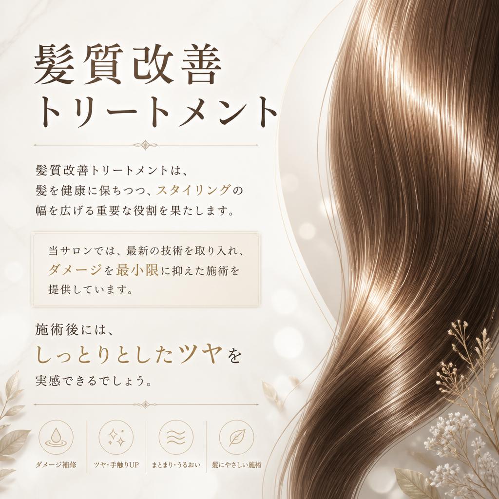 髪質改善で美しい髪を