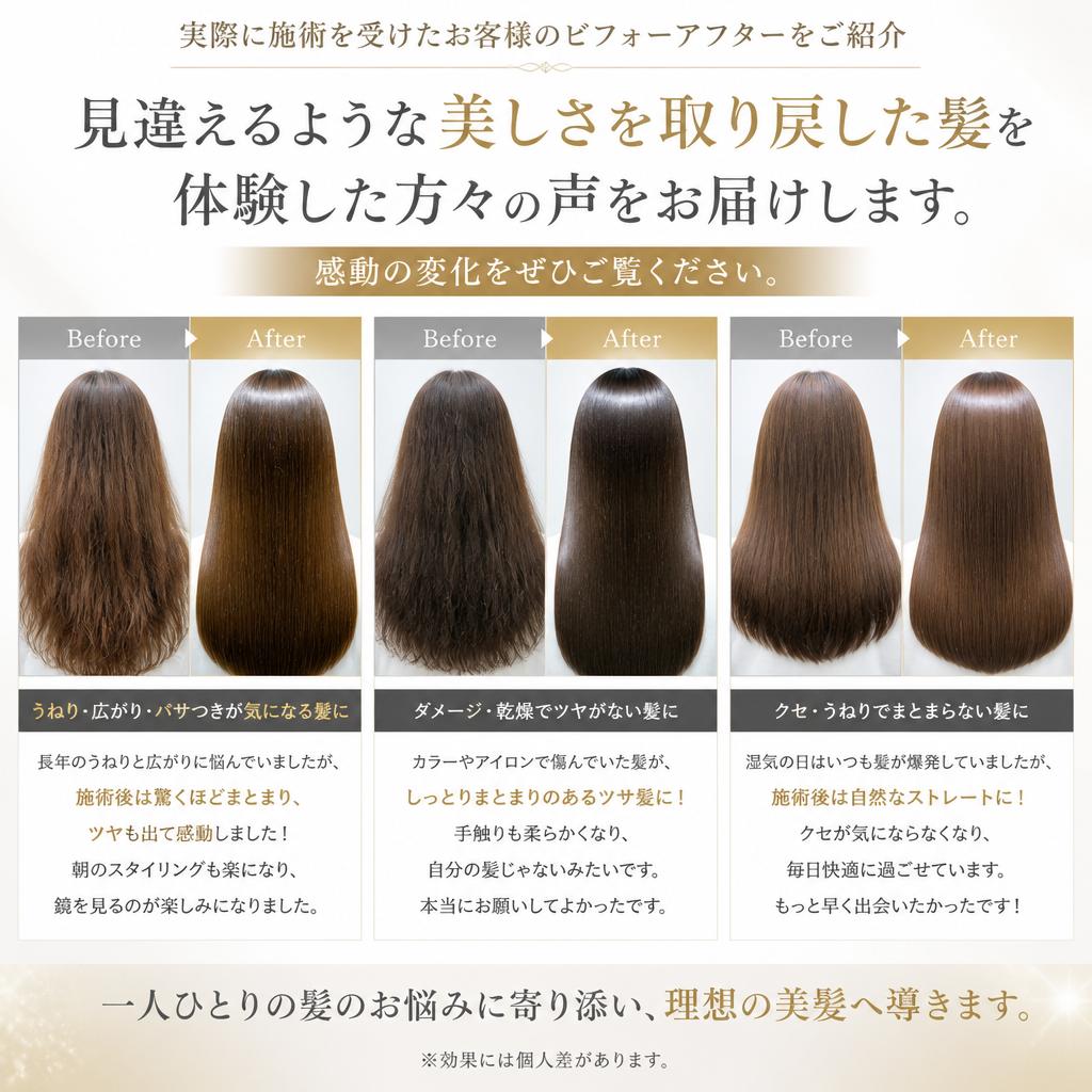 ビフォーアフターで実感する変化