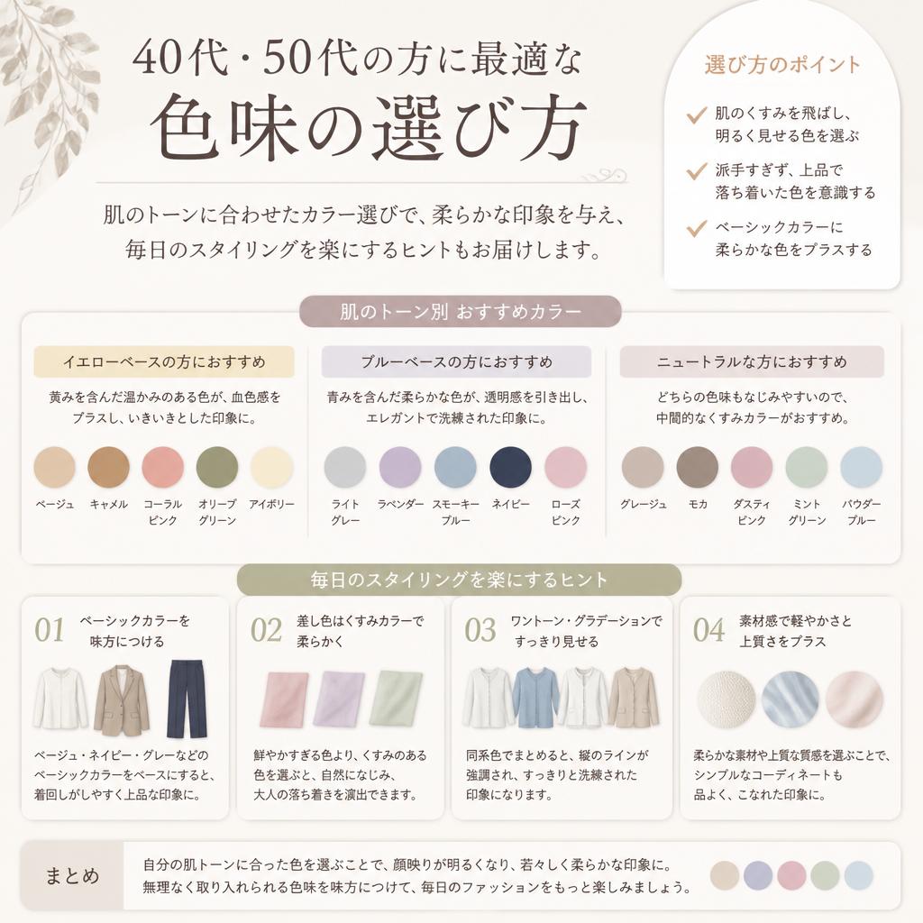 年齢に合った色味選び