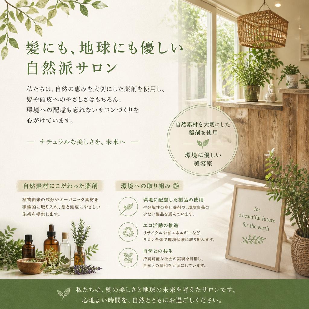 自然派美容室のこだわり