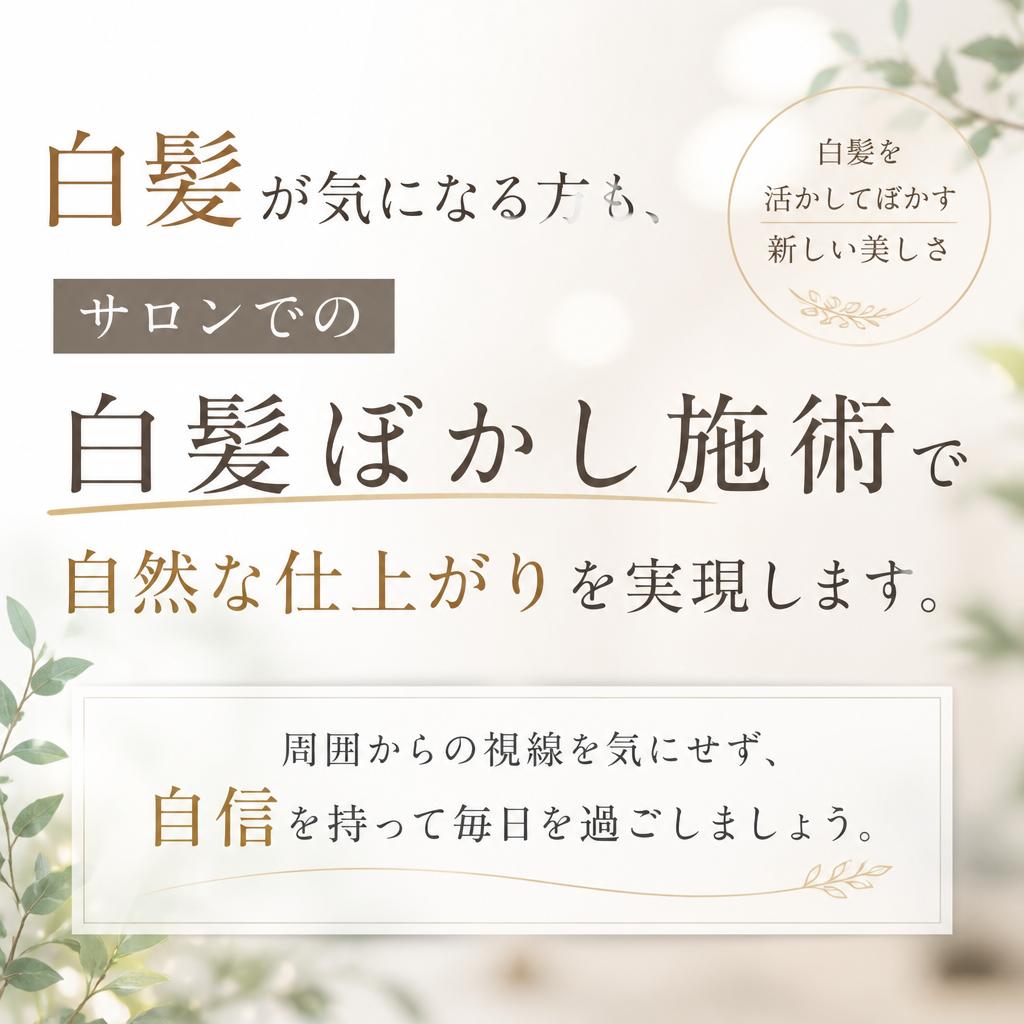 白髪ぼかしの魅力 - 若々しさを取り戻す
