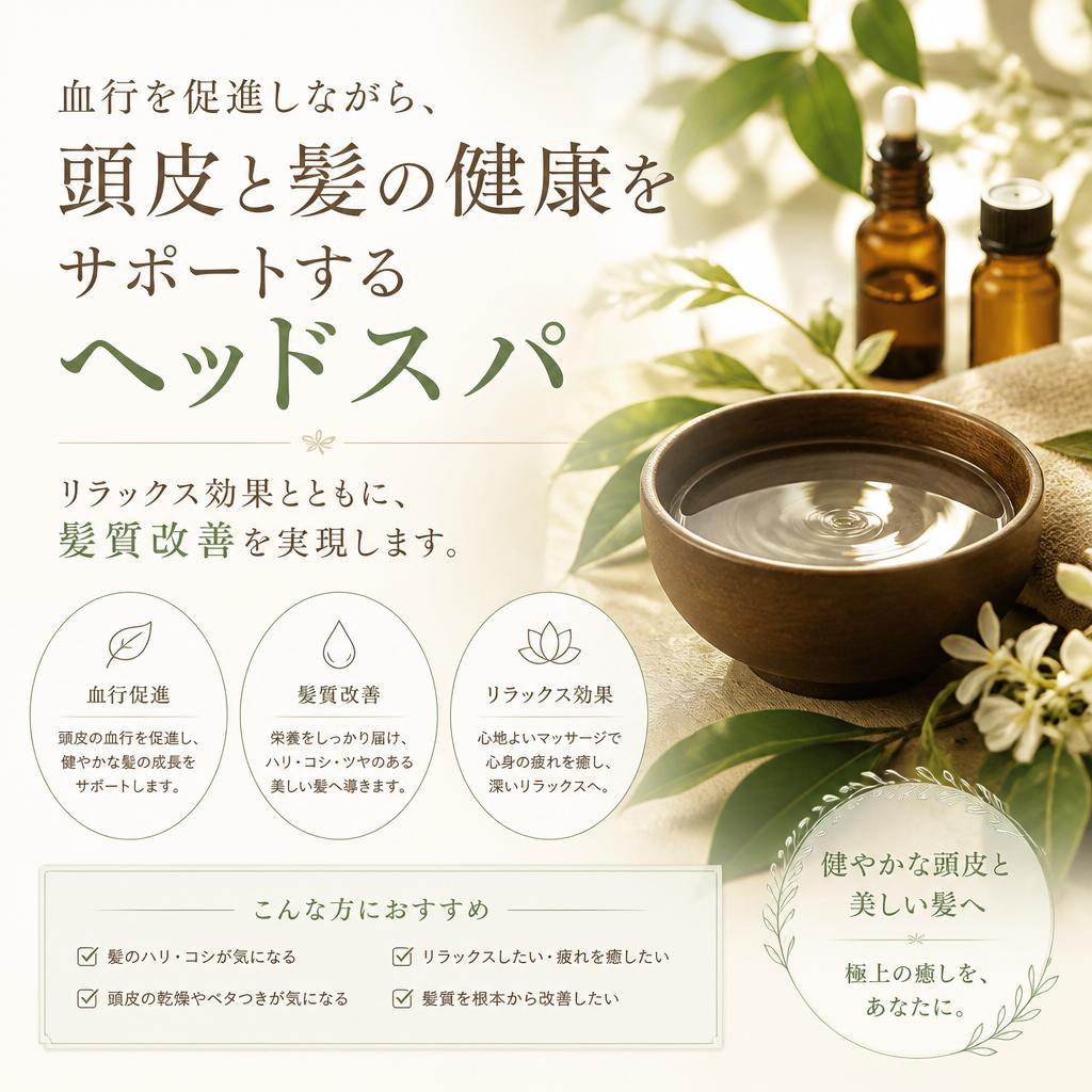 癒しのヘッドスパメニュー