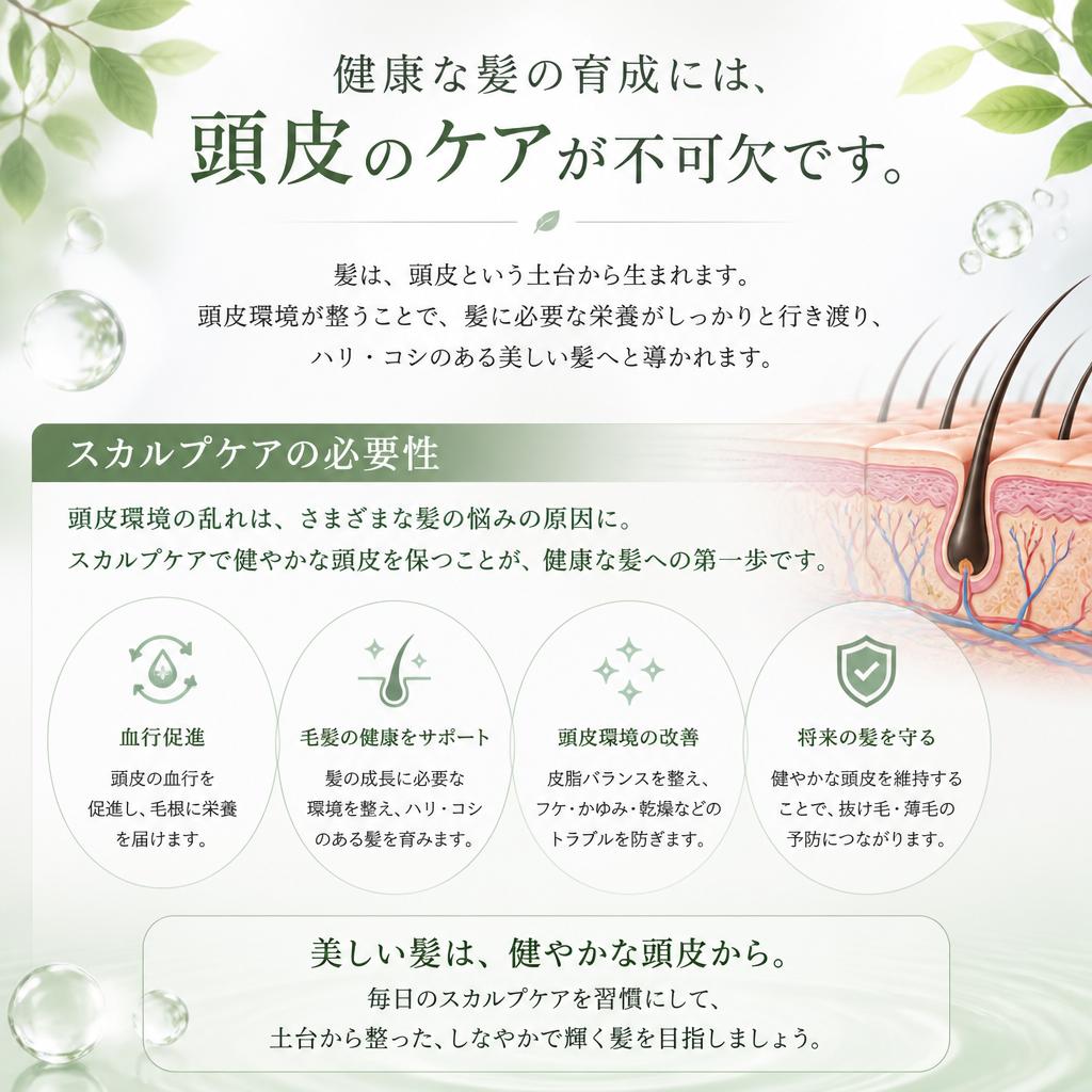 スカルプケアで健康な髪を