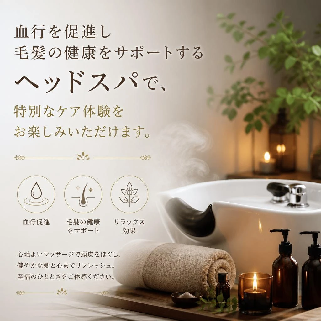 リラックスできるヘッドスパメニュー