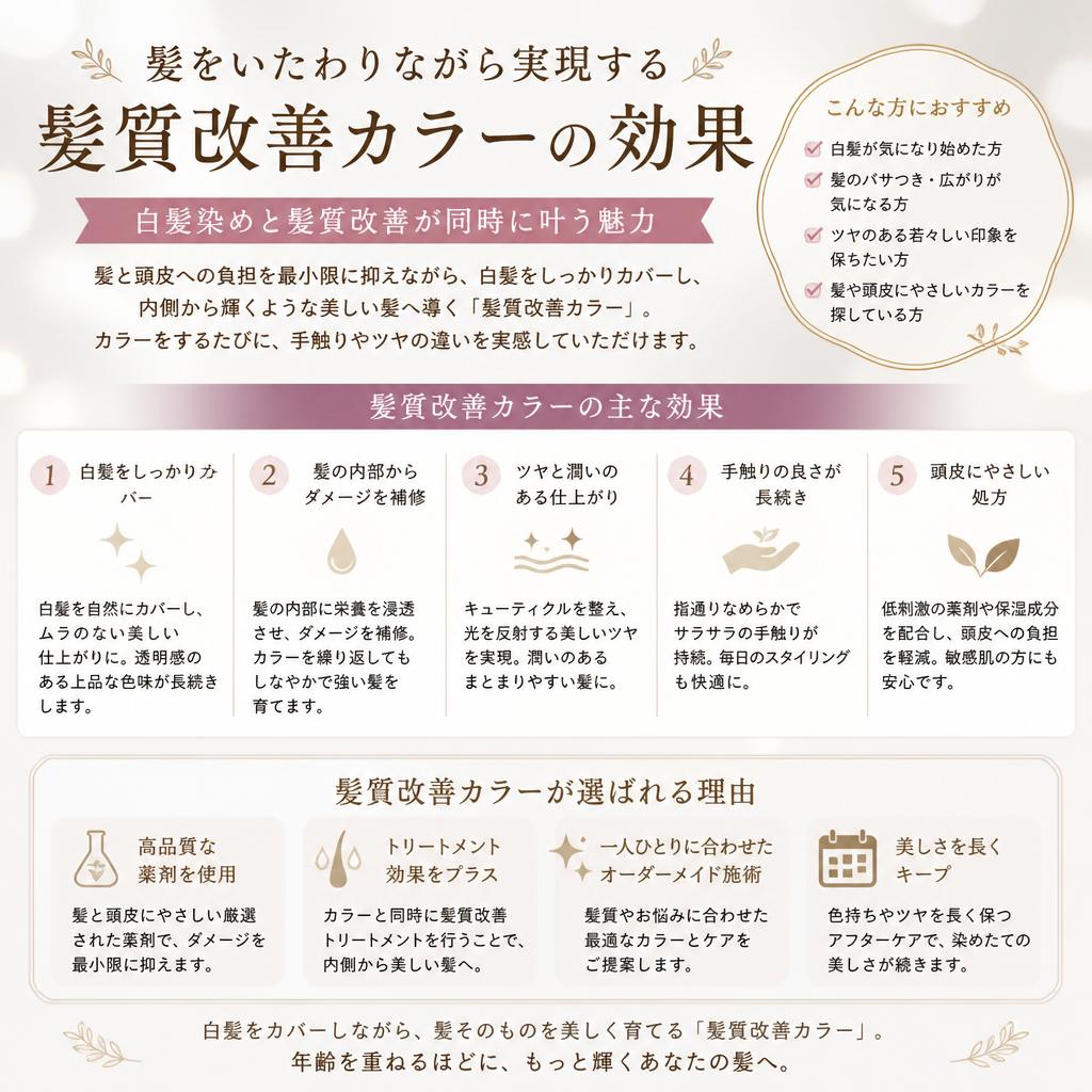 髪質改善カラーの魅力