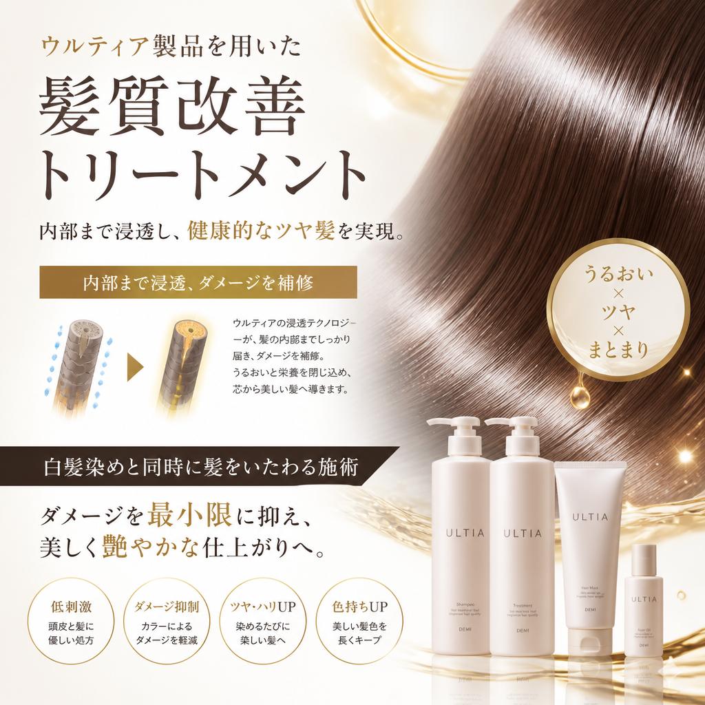 最新の髪質改善メニュー