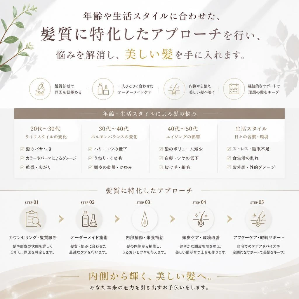 髪の見た目改善の秘訣