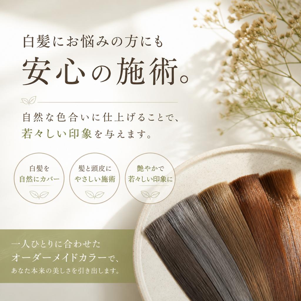 白髪ぼかしで自然な仕上がりを実現