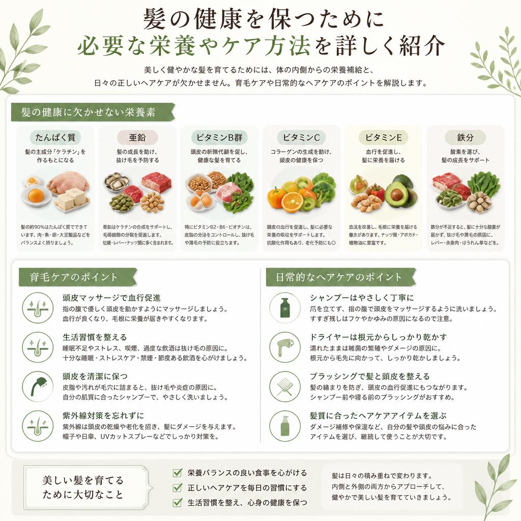 髪の健康を支えるケア方法