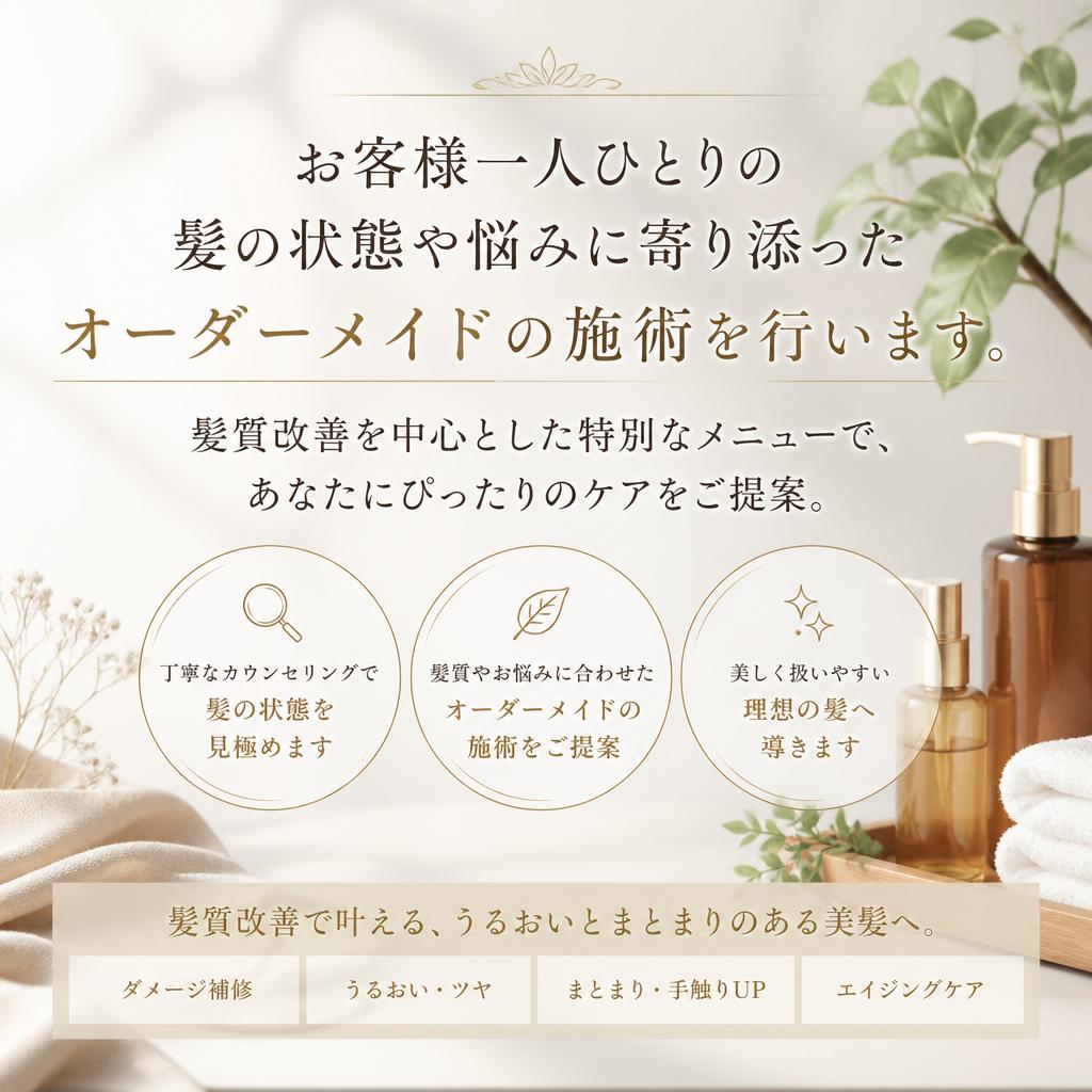 一人ひとりのオーダーメイド施術
