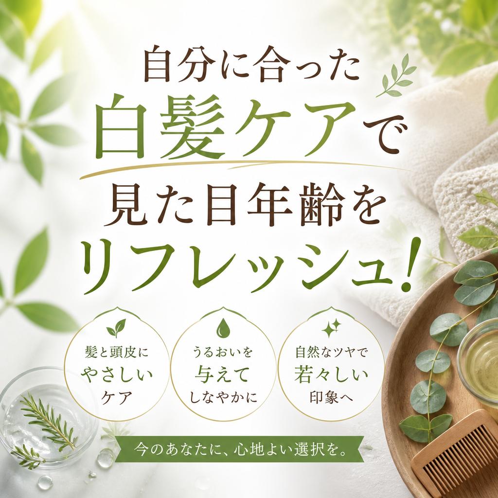 自分に合った白髪ケアで見た目年齢をリフレッシュ！
