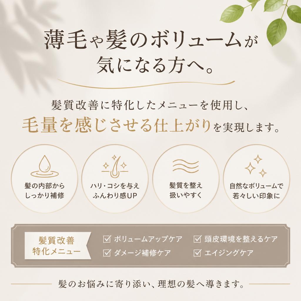 髪のボリュームアップで自信を取り戻す